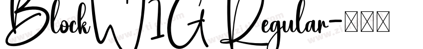 BlockW1G Regular字体转换 BlockW1G Regular字体转换